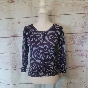 Boden Wool Button Front Print Cardigan Size 6